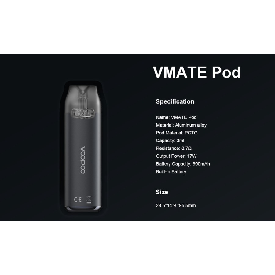 POD DEVICE KIT AUTHENTIC VOOPOO VMATE POD KIT 900MAH