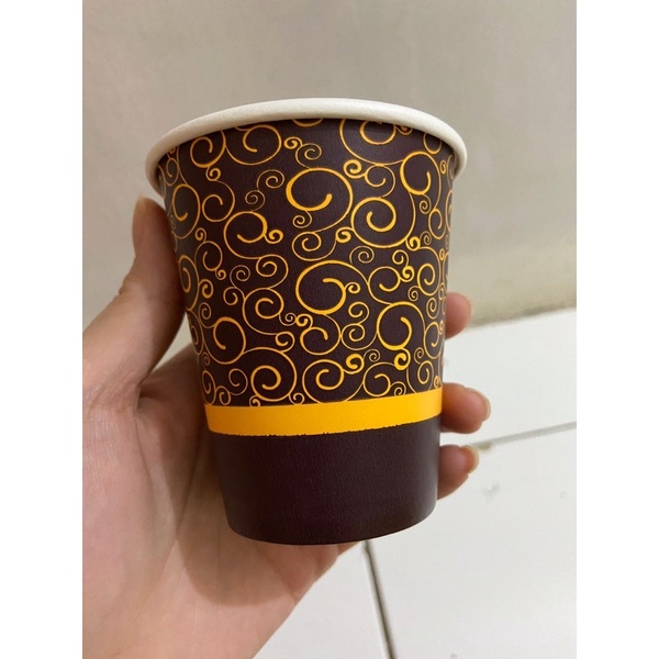 Hot Paper Cup Motif / Gelas Kertas Motif 9 Oz (220ml) - Tanpa Penutup