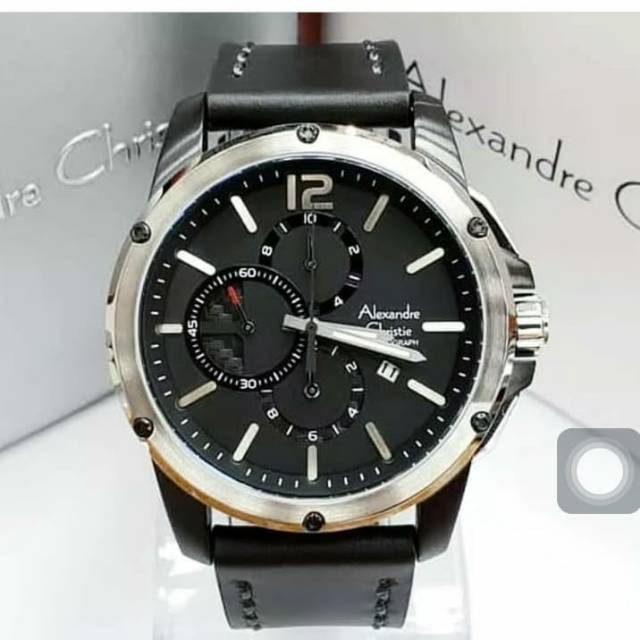 READY Jam Tangan Pria Alexandre Christie AC 6486 MCL Silver Black