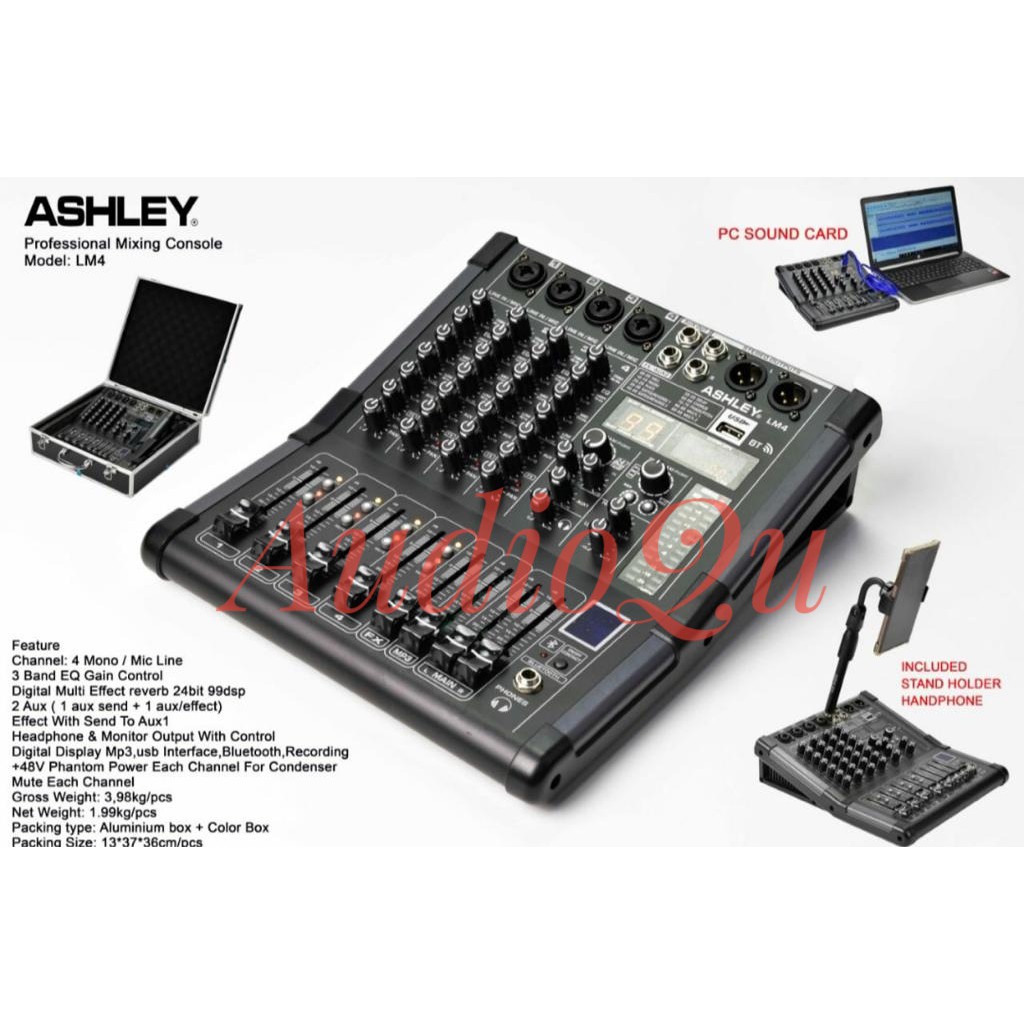 NEW MIXER AUDIO ASHLEY LM 4/ LM4 ORIGINAL 4 CHANNEL