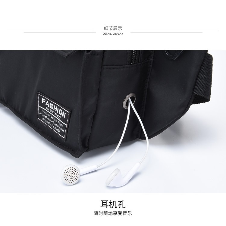 AND COD T183 Tas Pinggang Fashion Unisex Polyester Waistbag Pria Wanita Anti Air Style Korea