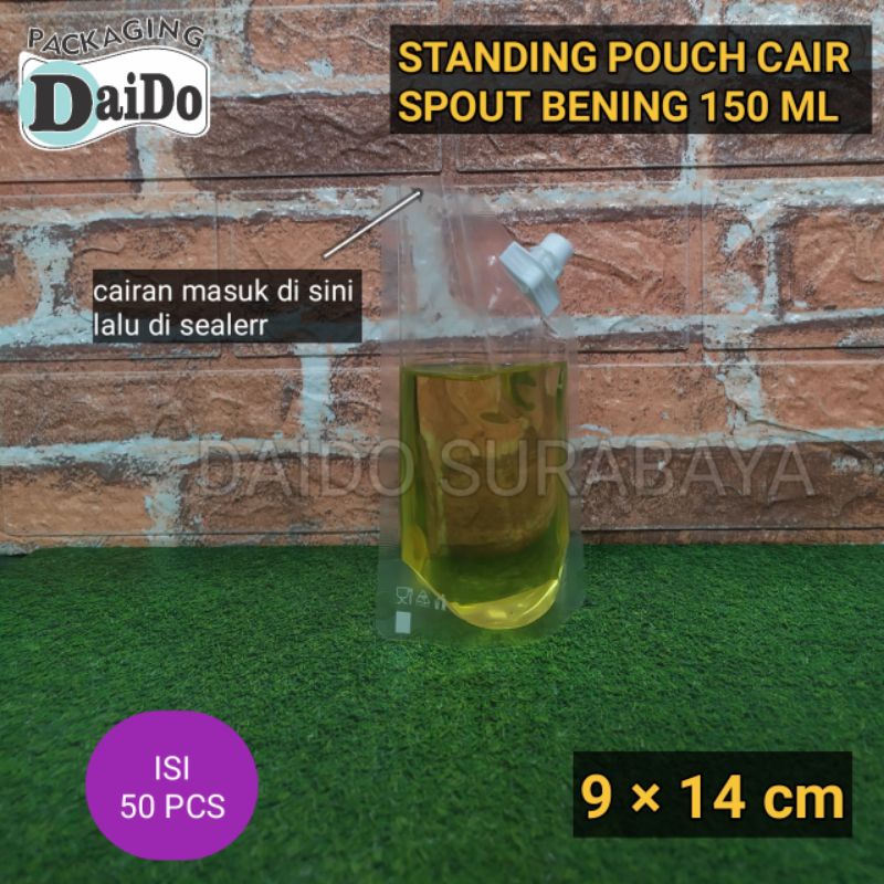 ISI 50 PCS PREMIUM STAND POUCH UNTUK PRODUK CAIRAN SPOUT 150ML KPACK