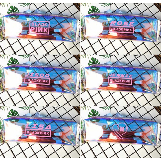 

Kotak pensil transparan laser KPOP BTS Blackpink