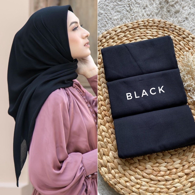 Hijab Voal Basic Lasercut / Hijab Polos Bahan Voal Premium