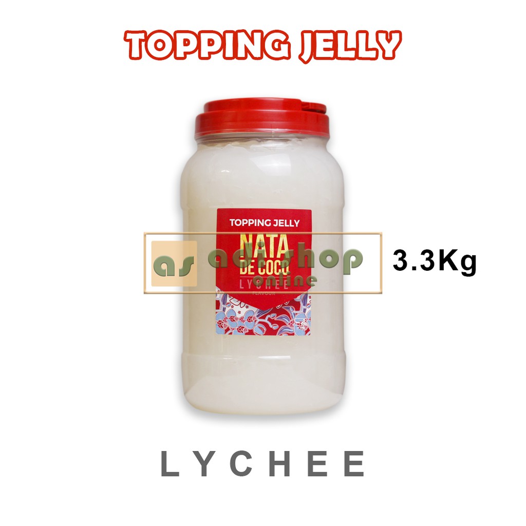 

NATA DE COCO TOPPING JELLY LYCHEE ITPIN 3.3Kg | TOPPING JELLY RASA LECI