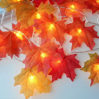  Lampu  Kabel Natal LED Bentuk Daun Maple untuk Dekorasi  