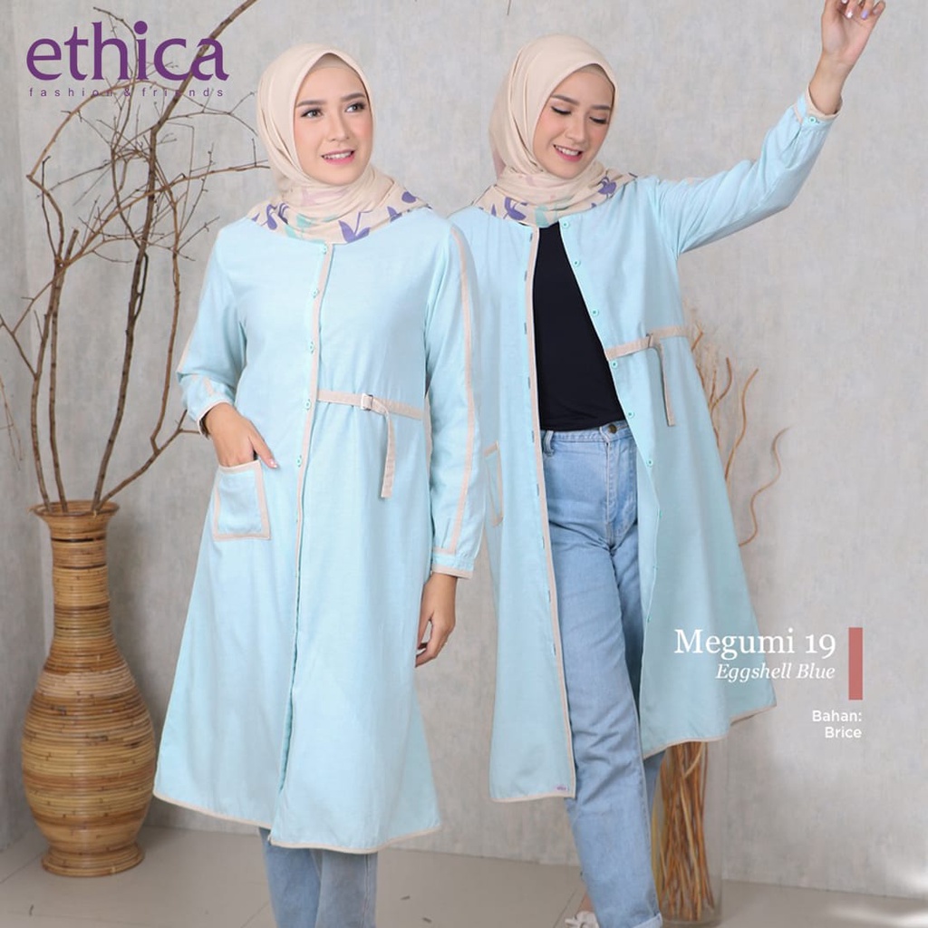 TUNIK TERBARU 2021 ETHICA MEGUMI 19 EGGSHELL BLUE
