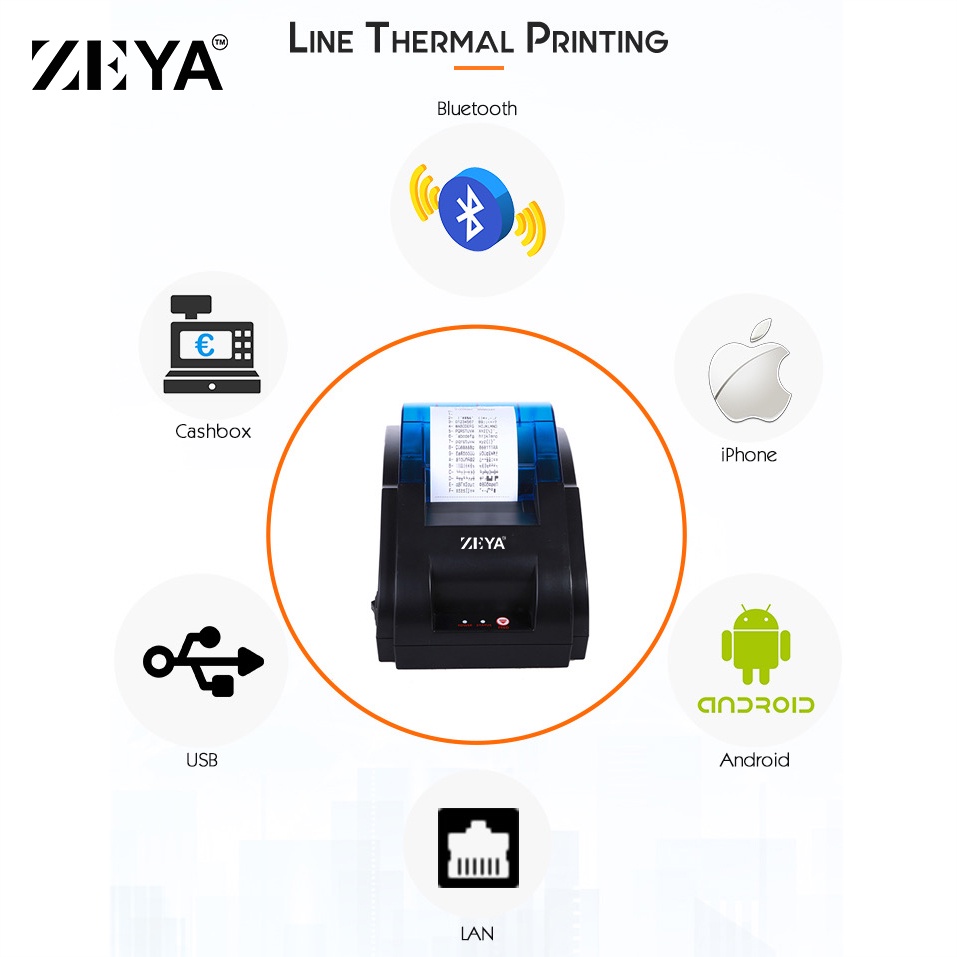 [HH] PRINTER KASIR / PPOB POS THERMAL STRUK 58MM BLUETOOTH ZEYA ZY-58H