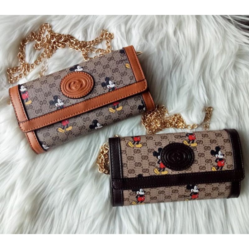 clutch sling rantai gucci mickey