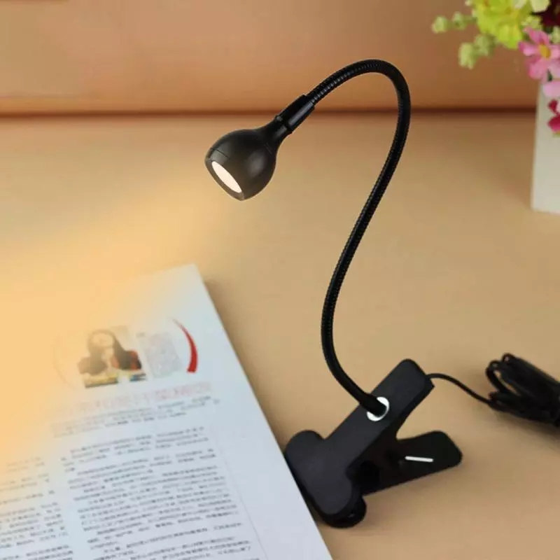 Hot Sale/Lampu Meja USB 3W/lampu Tidur Fleksibel Baca Buku Malam/Lampu Meja Led Dengan Klip Holder Untuk Belajar Kerja Kantor