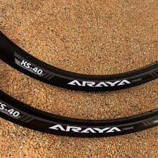 Velg Rim 700c Sepeda Fixie Roadbike. DOUBLE WALL BRAKELINE ARAYA KS-40