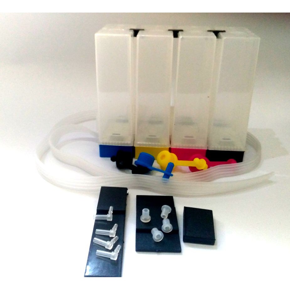 Paket infus untuk  printer HP lengkap dengan tinta refill tabung dumper kit bor ciss