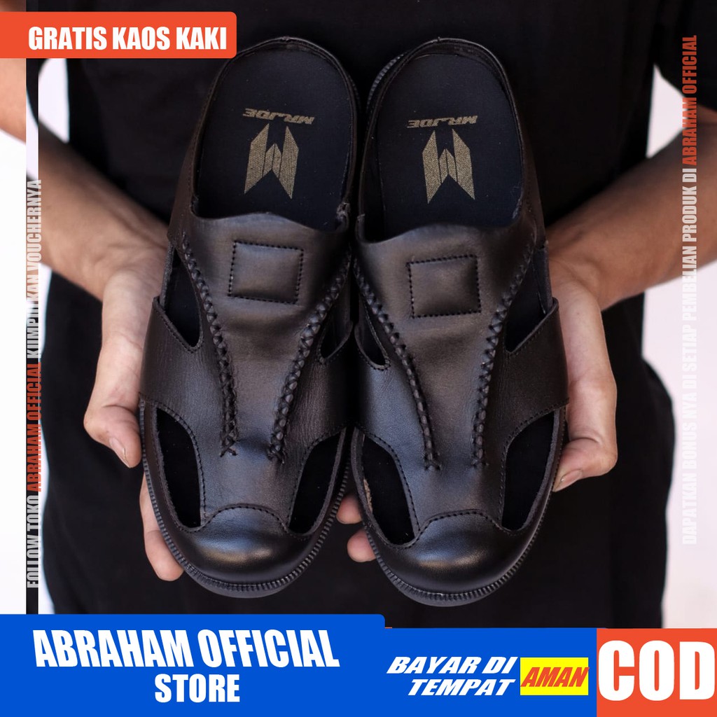 ABRHM x JOEBUS Sepatu Slip On Pria Sepatu Pria Casual Slip Sepatu Cowok/Cowo Ori Kulit Asli Sepatu Kasual Slop Anti Slip Semi Formal Kerja Kuliah Gaya Santai Keren Kekinian Original Murah Terlaris