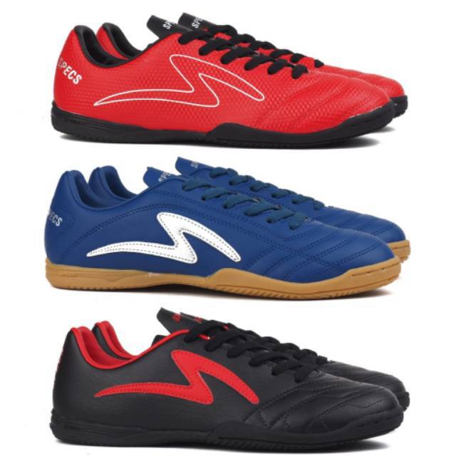Sepatu Futsal Specs Viento Porto Ricco IN - Black / Emperor Red / Navy Blue / Silver Original