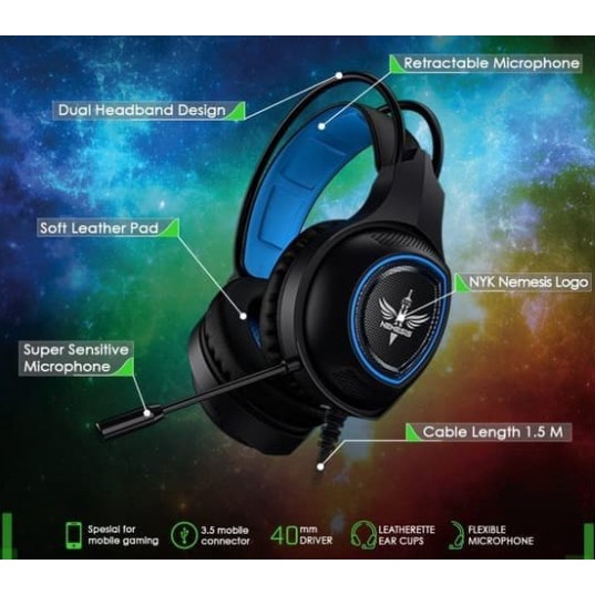 Headset NYK Nemesis HS-M01 HSM01 Jugger Mobile Gaming Headphone - Ori