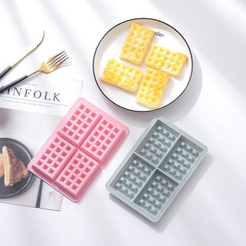 CETAKAN SILICONE JELLY COKLAT FONDANT KOTAK WAFFLE TAHAN PANAS