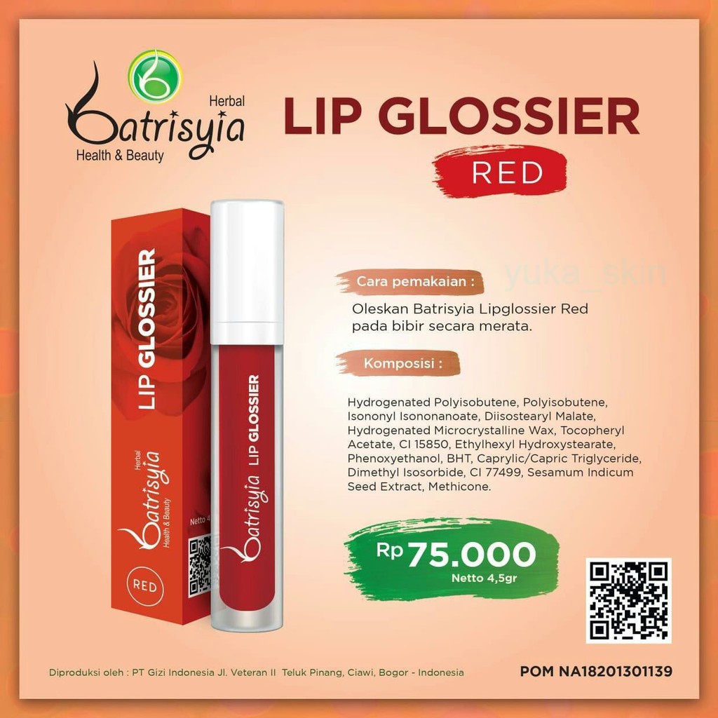 Lip Glossier - LIpgloss - Lip Gloss Batrisyia Herbal