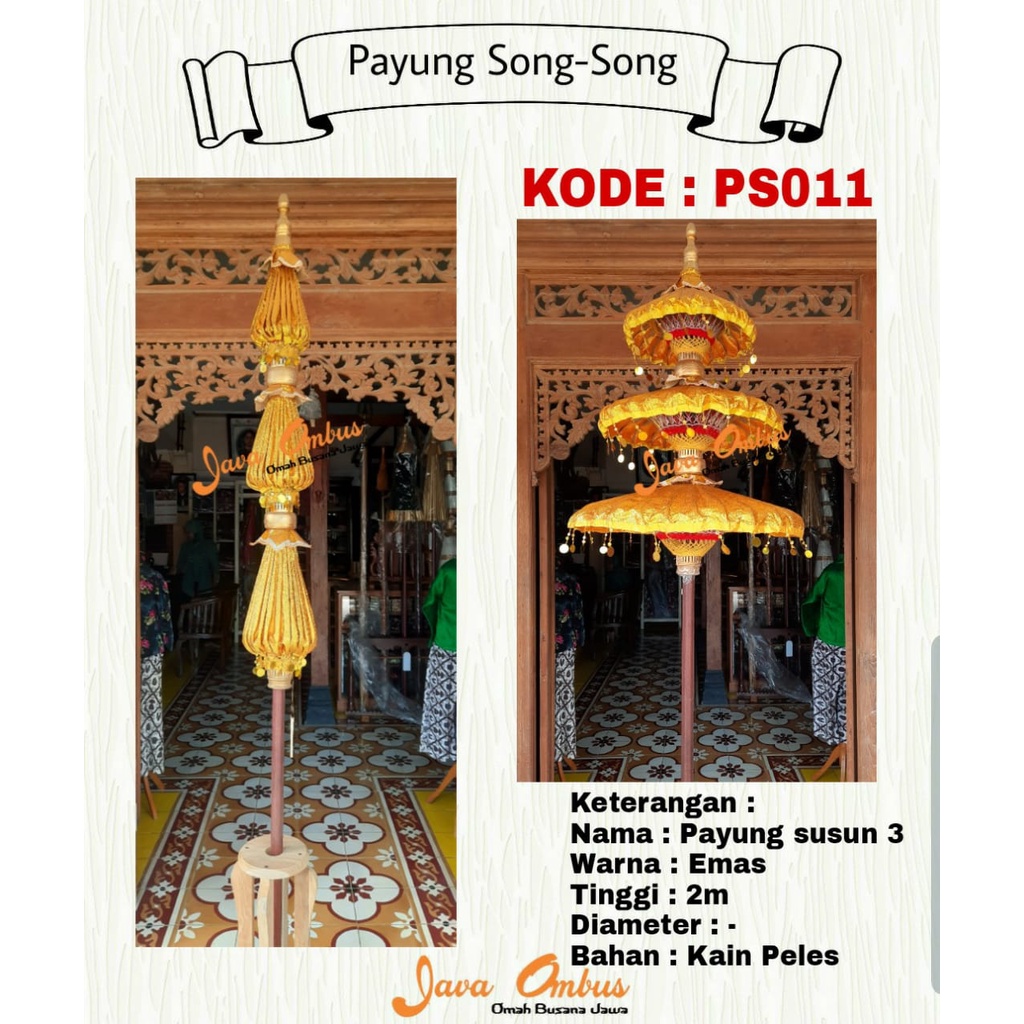 Payung Hias Payung songsong Payung songsong agung Payung keraton Payung agung Kode PS011 |  Java Omb