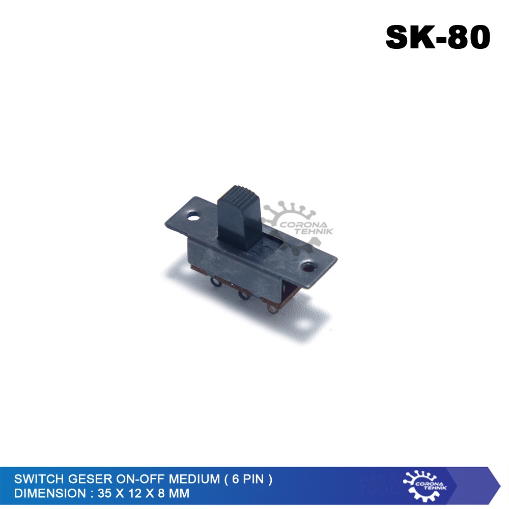 On-Off - Saklar Switch Geser Medium 6 Pin