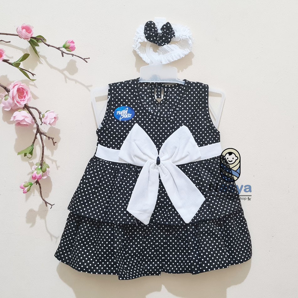 [P-046] Dress Bayi (0-6 bulan) / Setelan Bayi Perempuan Motif Kitty