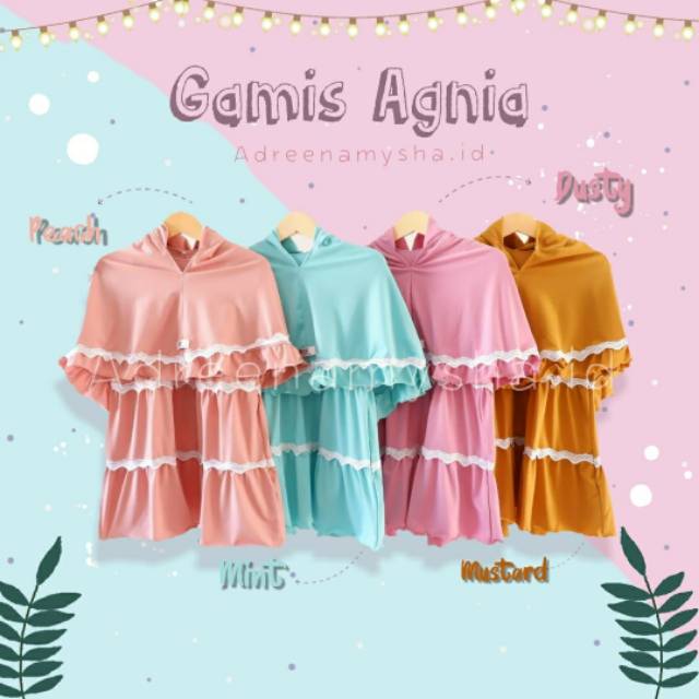 GAMIS AGNIA Size 0-4 Tahun / Busana muslim anak Gamis bayi dan anak anak