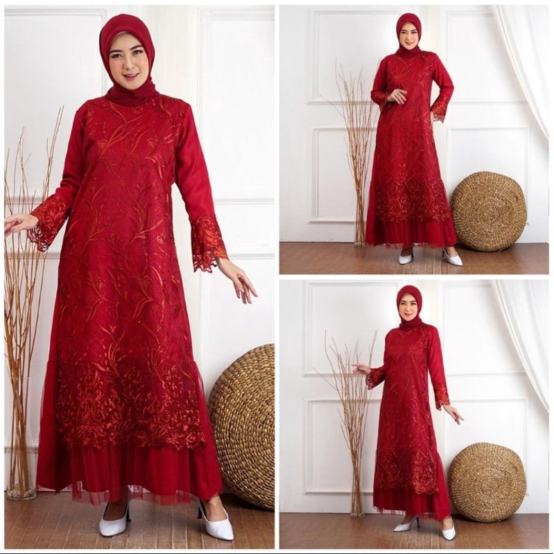 Gamis Nazwa Dress / ( Ukuran M~L~XL ) / Gamis Wanita / Gamis Syar'i / Gamis Pesta / Gamis Kondangan