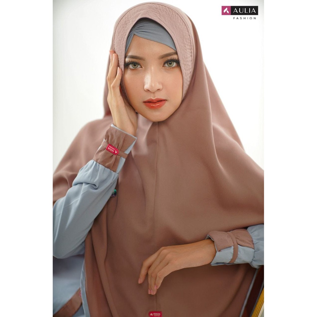 Gamis Aulia Fashion Helena Baby Blue Gamis syari wanita Muslimah Premium