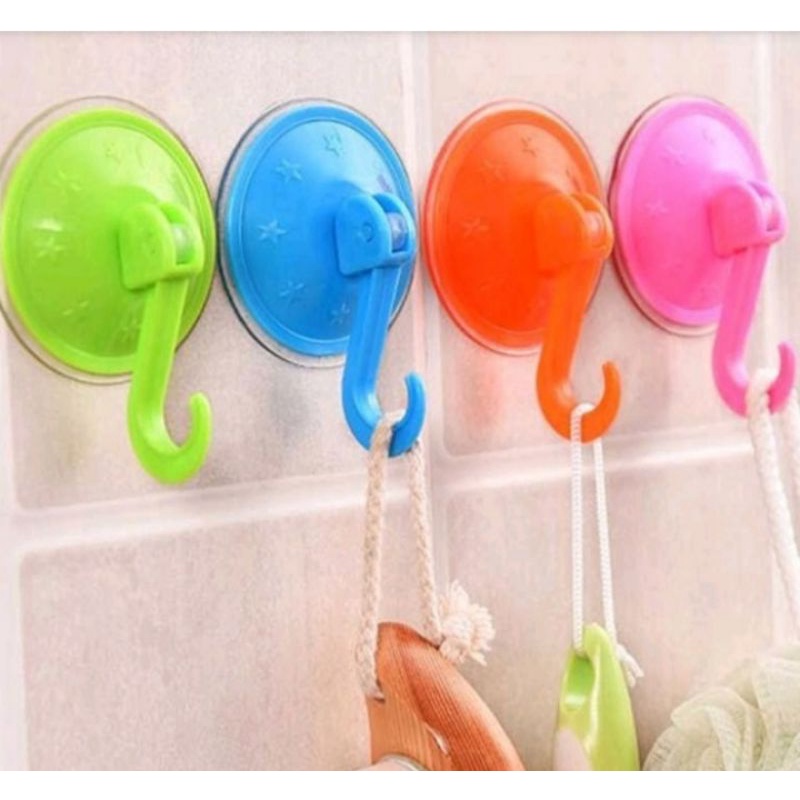 Gantungan Tempel kait Baju pakaian Handuk plastik/Hook vakum cantol