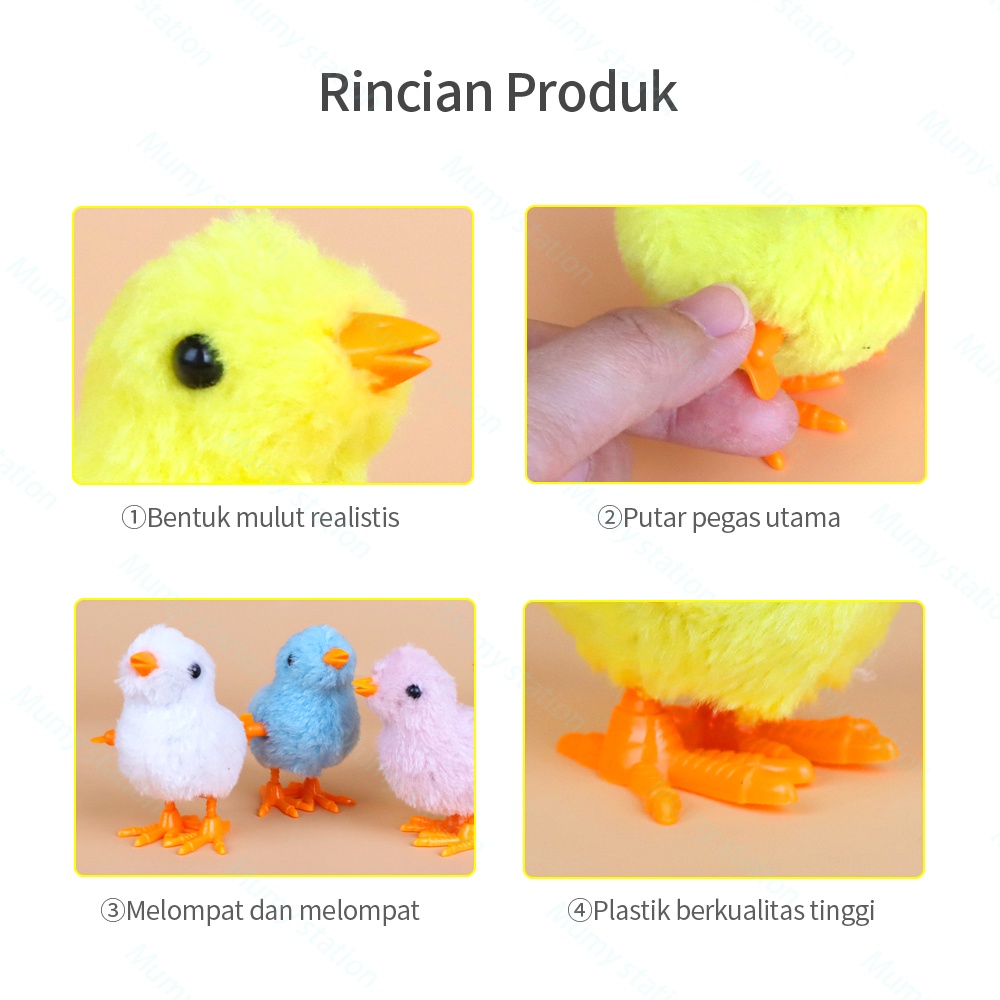 Mumystation Mainan bayi anak ayam lucu  plush toy  berjalan inertial force