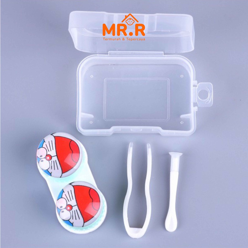 Tempat Soflens Lucu Kontak Lensa Simple Contact Lens Softlens Case 1 Set