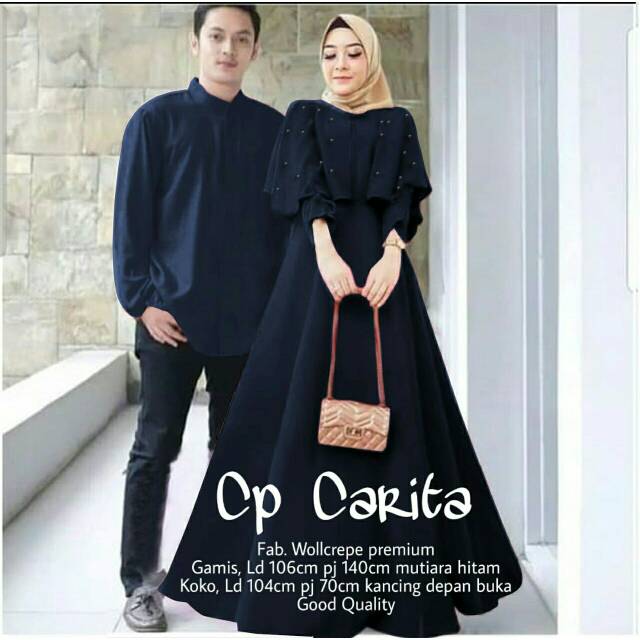 CP Couple Maxi Gamis Koko Wolfis Carita