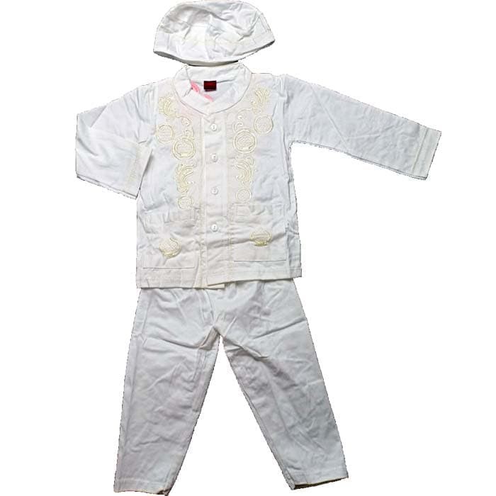 Baju Koko Bayi Laki Laki Putih Setelan Baju Muslim Bayi Laki Laki Tren