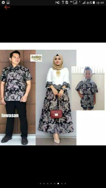 Grosir Couple Batik Arsila Klok Lawasan Ori Batik Setelan Baju Batik Couple Keluarga