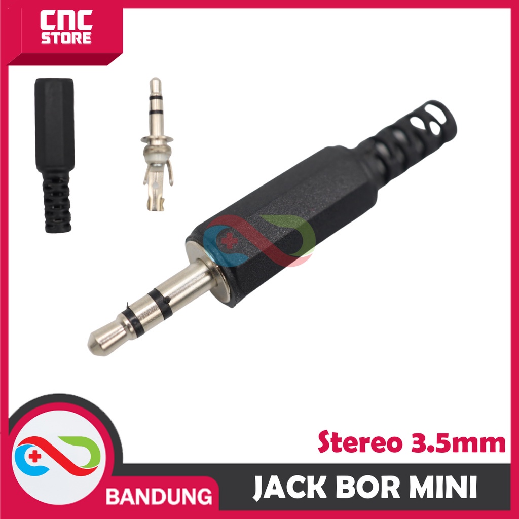 AUDIO JACK STEREO 3.5MM MALE SOCKET CONNECTOR AUDIO KIRI KANAN GND