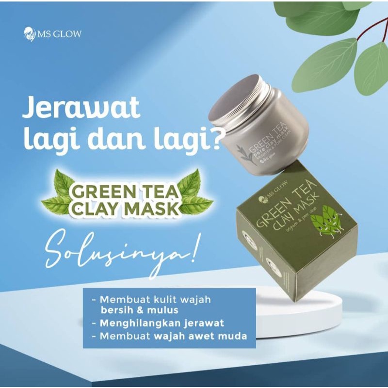 Clay mask ms glow free kuas masker