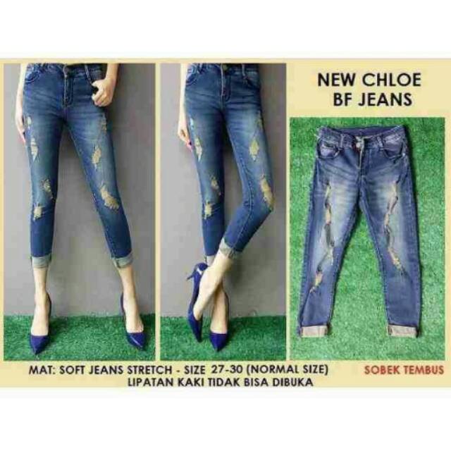 Hipster 7/9 New chloe bf jeans