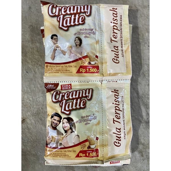 

Kopi TORABIKA CREAMY LATTE SACHET / RENCENG / 10 Sachet