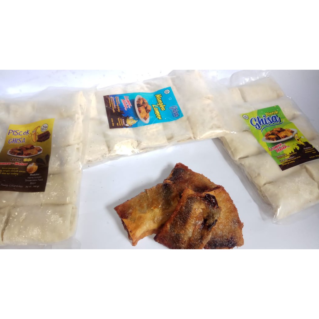

Frozen Food - Ghisa Piscok, Pisang Cokelat Lumer, Pisang Lumer, Nangka Lumer, Molcok Molen Cokelat
