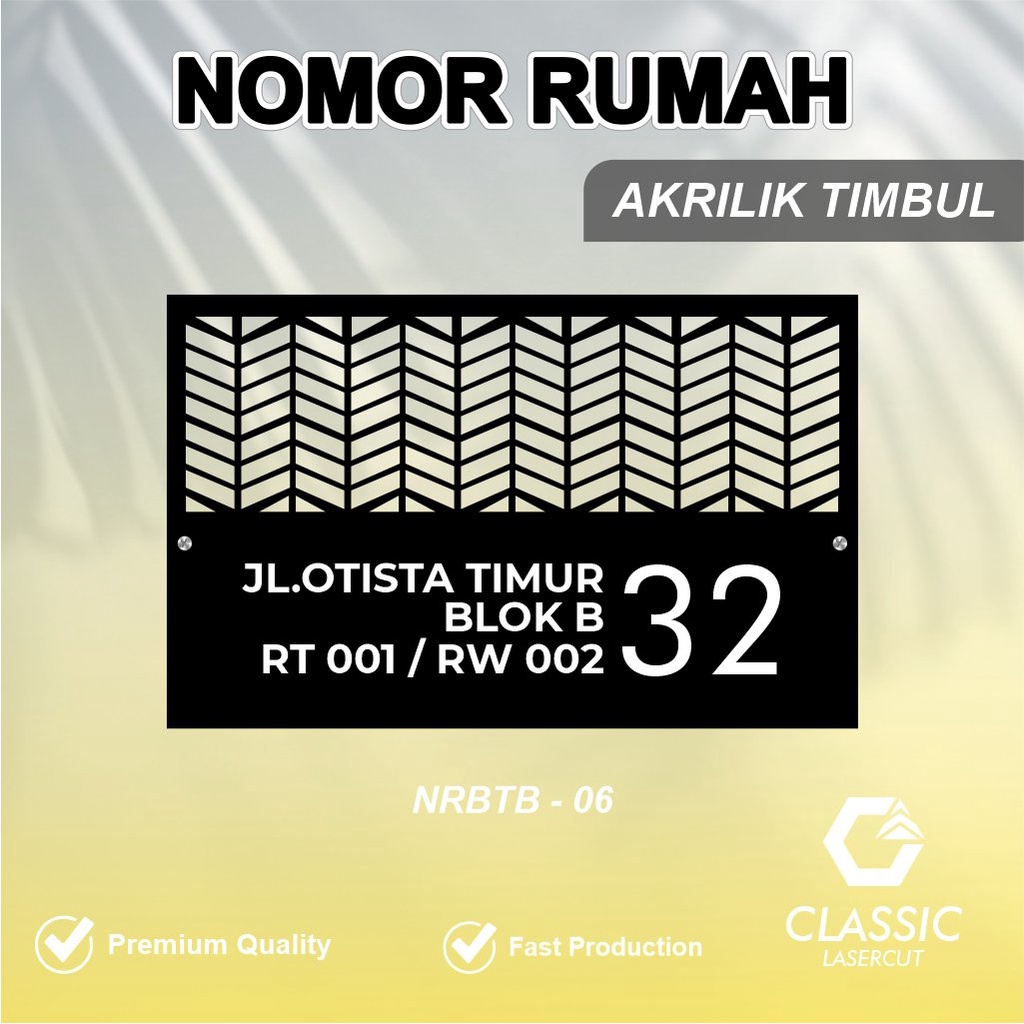 Papan Nama Alamat Rumah Timbul + Bolong Custom / Papan Alamat Rumah / Nomor Rumah / Custom Nomor Rum