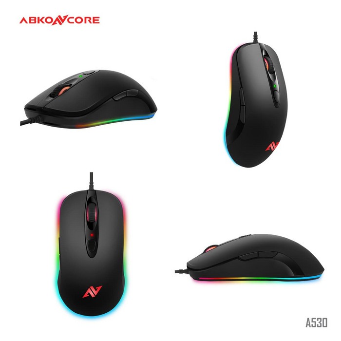 Mouse gaming abkoncore A530 RGB |Pixart PMW 3325 | Omron | 4000DPI | MCU