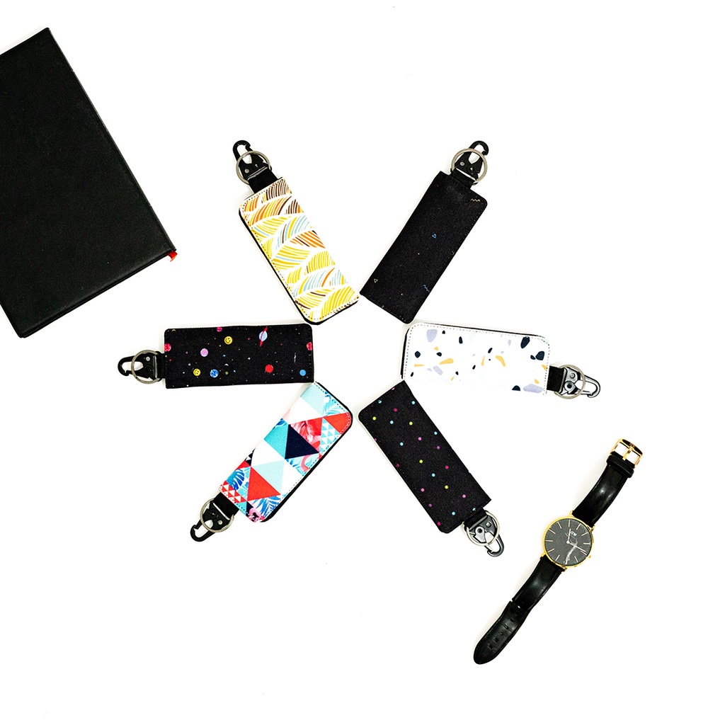 Dompet STNK Mobil Motor - Gantungan Kunci Motif Premium Pria Wanita - Carabiner Premium - KENFACTORY