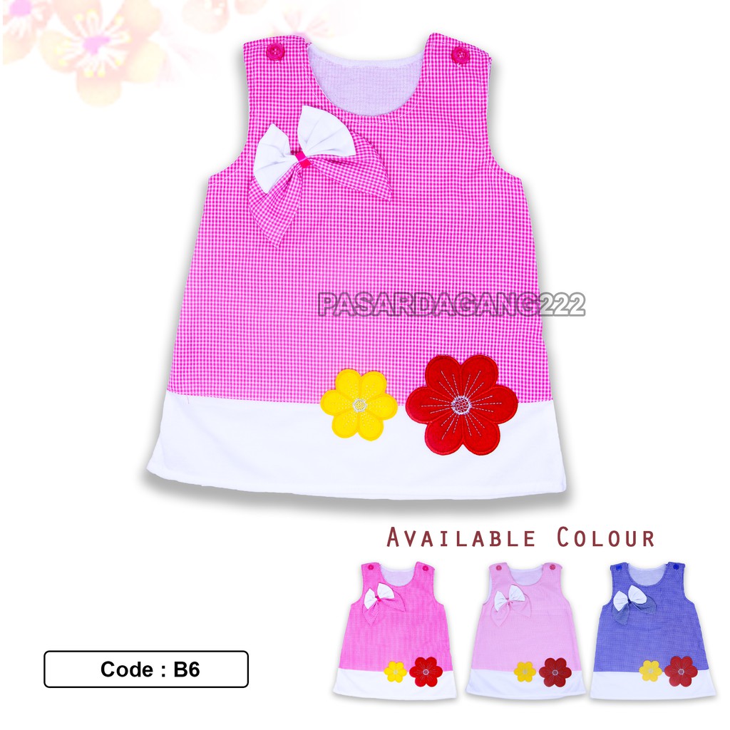 DRESS ANAK FLOWER KODE B6