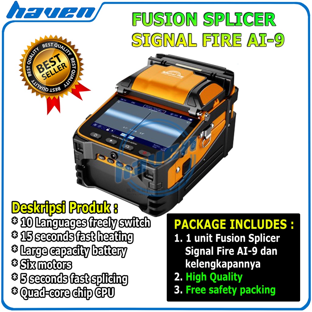 Fusion Splicer Signal Fire Ai9 Fiber Optic 6 Motors / Signal Fire ai 9