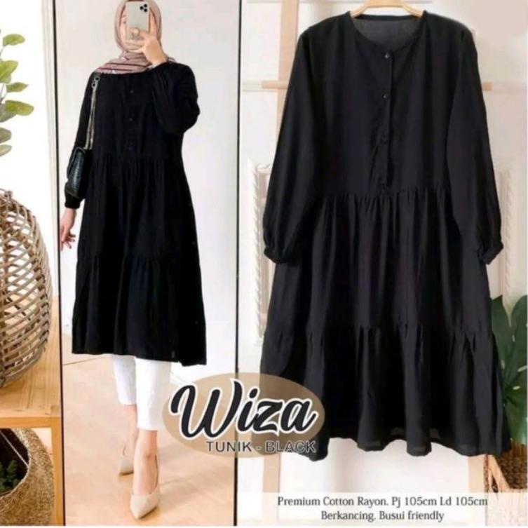 Terlaris BISA COD / WIZA TUNIK / TUNIK POLOS / TUNIK RUFFLE / TUNIK KATUN / TUNIK KATUN RAYON / TUNI