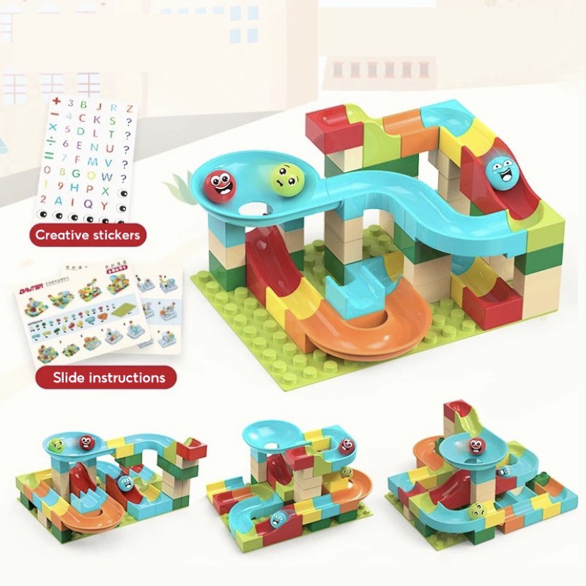 dawter forward balls variety teaching puzzle rolling ball big flush building blocks 1102 88pcs maina