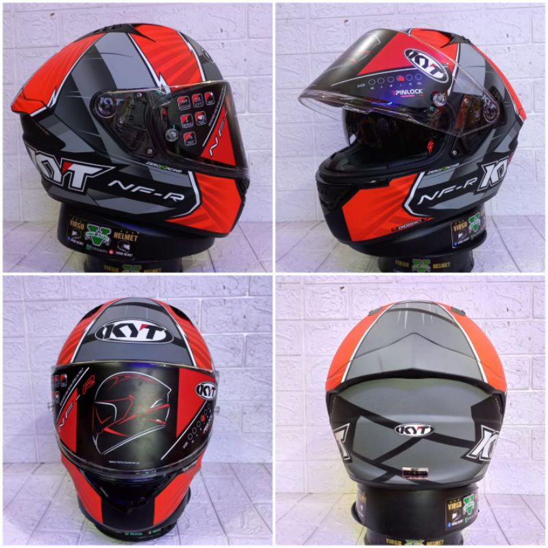 Jual Helm Full Face Kyt Nfr Motif Xavi Fores Black Matt Red Fluo Kyt Original Shopee Indonesia