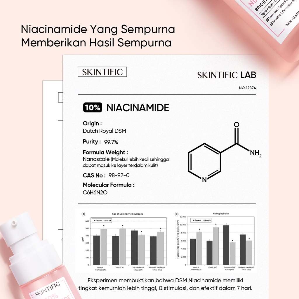 SKINTIFIC 10% niacinamide Brightening serum 20ML &amp; 7 days fades dark spot Skintific Serum Whitening