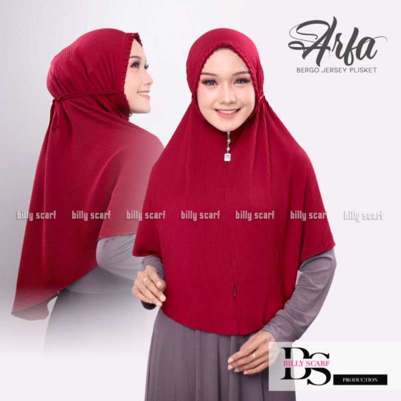 Jilbab Khimar Instan Plisket Arfa KCB Ori Billy