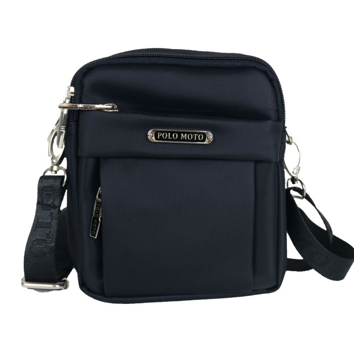 Terlaris Polo Power 012S Tas Slempang Pria Sling bag Import Tas Polo Original - Hitam, Small