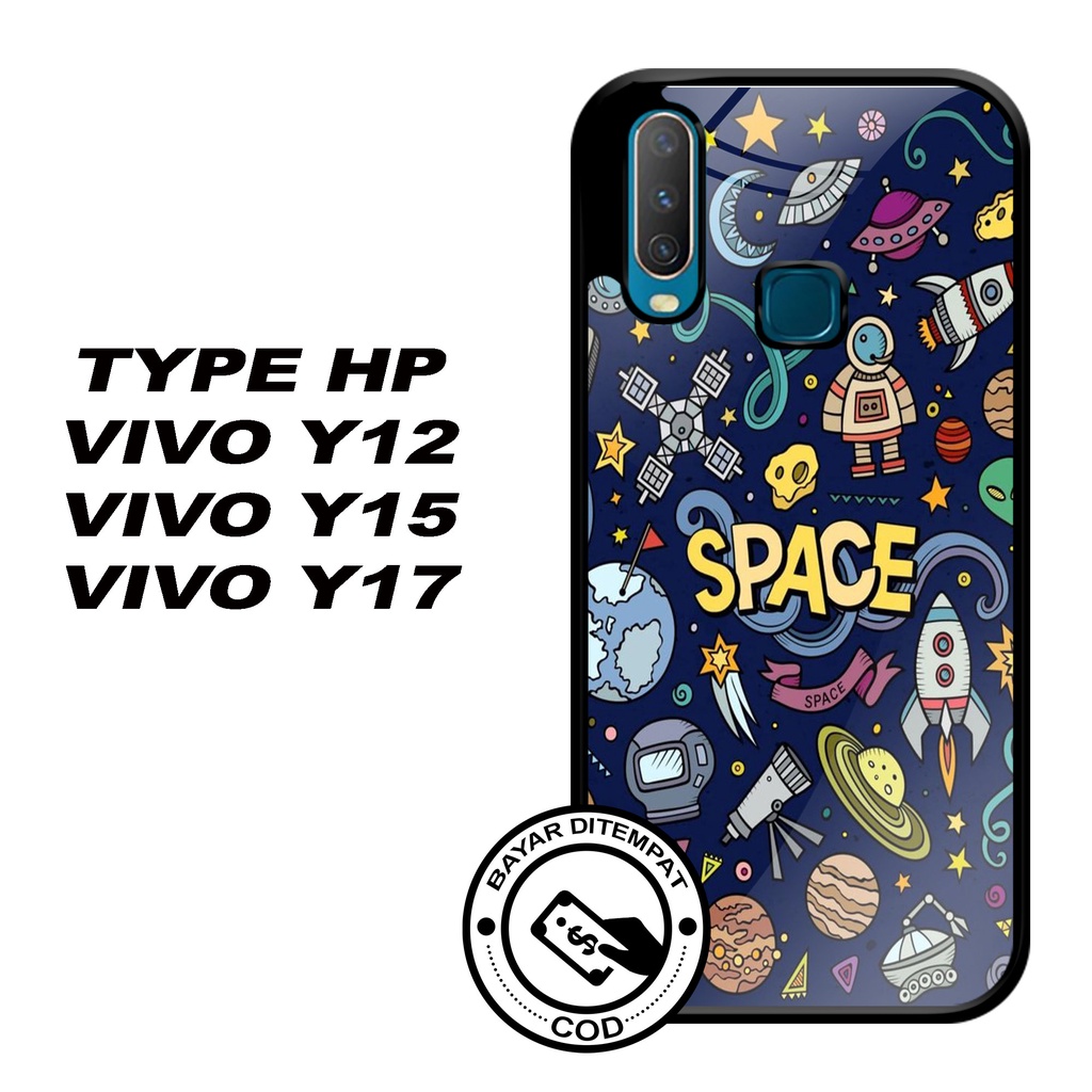 SRC - Case Vivo Y12 Y12i Y15 Y17 Motif Space Nasa Casing Hardcase Glossy 2D Terbaru Silikon Softcase